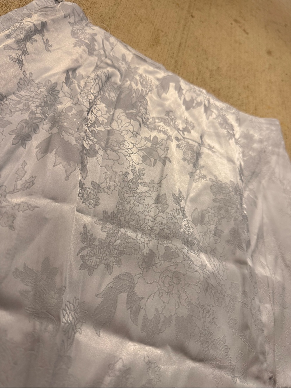 Soft Blue Jaquard Style Mini Skirt